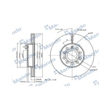 Vw Touran Fren Diski On 2003-2010 Mando Mbc035327 2adettir