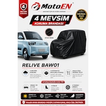 Relive Baw01 Elektrikli Micro Araba Brandası Siyah Oto Branda Su Geçirmez Dört Mevsim Uv İki Katmanlı Dış Ortam Örtü