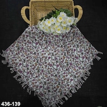 Firuze Eşarp Firuze Desenli Sökme Boncuklu Eşarp 436-139 Çok Renkli