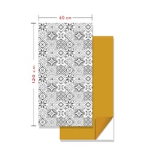 Kendinden Yapışkanlı Fayans Kaplama Pvc Karo Geometri 019 Desen 60x120 Cm 1 Adet 0,72 M2