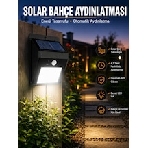 Solar Lamba Giriş, Bahçe Yol Avlu Hareket Sensörlü Led Parlak Gece Su Geçirmez Çokrenkli