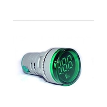 Voltmetre 22 MM 220V Yeşil