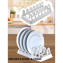 Tencere Kapağı & Tabak Düzenleyici, Dolap Çekmece İçi Düzenleyici Aparat Beyaz, Kp-166 Plastik 40 X Diğer