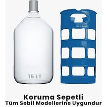 Taşdelen 15 Lt Cam Damacana Koruma Sepetli