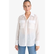 Defacto Regular Fit Uzun Kollu Gömlek F9140ax25wnwt34 Beyaz