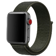 iOS Uyumlu Watch 38-40Mm Bilekli Kumaş Kayış Kordon Yeşil Fabric