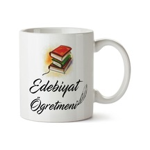 Öğretmenler Gününe Özel Kupaedebiyat Öğretmeni Porselen Kupa Bardak 5 Renkli