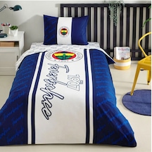 Fenerbahçe 1907 Glow Tek Kişilik 120x200 Lastikli Çarşaflı Nevresim Takımı Sarı - Lacivert