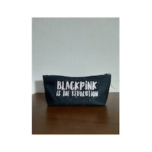 Kpop - Black Pink Yazılı Logo Desenli Tasarım Kalemlik - Makyaj Çantası Diğer