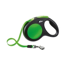 Flexi Neon Yesil Otomatik Serit Tasma Medium 5 Mt 25 Kg