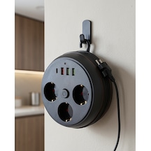 Çoklu Priz 3 Priz 3 Usb 1 Type C Uzun Kablo Model: Uczzzsargılıakımkoruma3395-2 Diğer