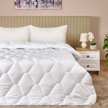 Nuvomonn Çift Kişilik Microfiber Yorgan - Beyaz - 195x215 Cm Renkli