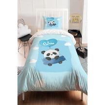 Uçan Panda Mavi Nevresim Takımı