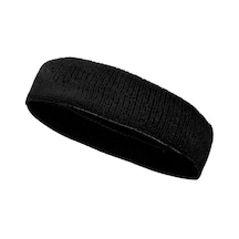 Havlu Kafa Bandı Alın Ter Bandı Headband Siyah