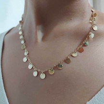 Bilezikhane Altın Sıralı Pullu Kolye 30237713