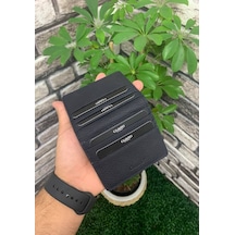 Guard Lacivert Hakiki Deri İkiye Katlı Patlı Tasarım Unisex Kredi Kartlık // Grd260225wt1369 Diğer