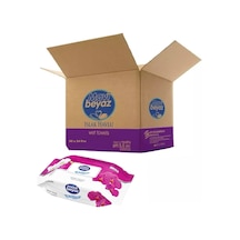 Mavi Beyaz Islak Havlu Mendil 90 Yaprak Orkide 24 Lü Set Plastik
