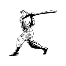 Beyzbolcu Folyo Sticker 40cm Uzunluk Karışık Renkli