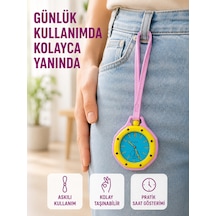 Askılı Analog Taşınabilir Saat Çanta Charmı Günlük Aksesuar Pembe - Lisinya