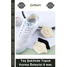 Ayakbakımı Ayakkabı Arkası Koruyucu Konfor Pedi Siyah Ten Renk Taç Şeklinde Topuk Vurma Önleyici 5m