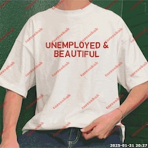 Slogan Unisex Yazılı Oversize Tshirt Twgwbr11 Beyaz