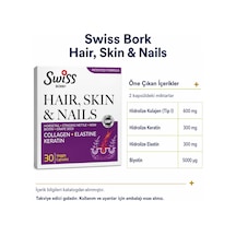 Swiss Bork Hair Skin & Nails Kolajen Keratin Ve Elastin Kompleksi