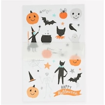- Happy Halloween Tattoo Sheet - Bayramı Geçici Dövmeler 2'li