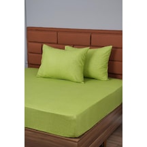 Tek Kişilik Lastikli Çarşaf+1 Yastık Kılıfı  100x200 Yeşil Yeşil 100 x 200