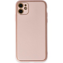 Newface - 629 - İphone 12 Kılıf Coco Deri Silikon Kapak - Edntrend - - Pudra