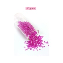 Kesme Cam Boncuk 2mm - 60 Gram - Şeffaf Fuşya - Bnc363