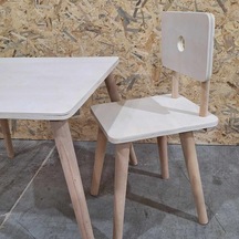 Çocuk Sandalye Ayaklar Kayın Ağacı ,birleşim Yerleri Metalden Ahşap