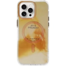 Joko Apple İphone 15 Pro Max Phantom Magsafe Kapak - Gold Şeffaf