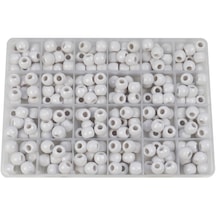 Suntek 240x Midilli Boncuk Kiti Saç Boncukları Dıy Örgü Beyaz Beyaz