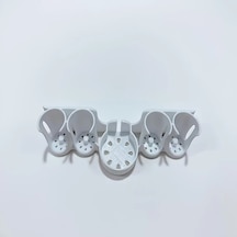 Willowhaven Beyaz Diş Fırçası Askısı 4lü Set Şarj İstasyonlu Delmeksiz Duvar Askısı Beyaz