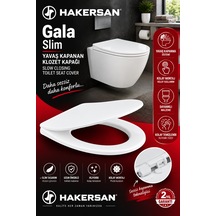 Gala Yavaş Kapanan Klozet Kapağı Soft Close Tak Çıkar Kolay Montaj Beyaz