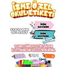 Okul Etiketi Kalem Defter Etiketi İsme Özel Etiket Set13