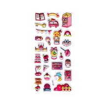 Sticker Kabartmalı Stiker Defter Planlayıcı Etiket Lde023 -19x9cm - Nostaljik Araba Şeker