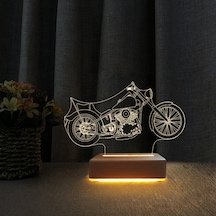 Harley Motor 3D Gece Lambası Doğum Günü Hediyesi Led Lamba (447301254)