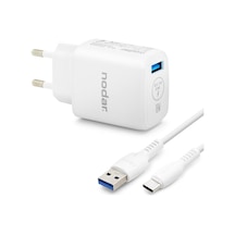 Type-c Qc 3.0 Hızlı Şarj Seti 18w 3.4a Usb Adaptörlü - Beyaz Nd1010 72173595