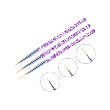 Nail Art Çizim Fırça Seti Mor