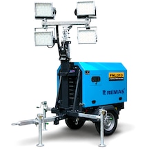 Remaş Mobil Aydınlatma Kulesi 4x250W 8KVA Portatif Işık Kulesi Işıldak Marşlı Dizel Jeneratör