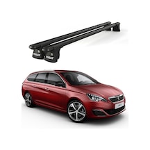 Trio-ıı Peugeot 308 Kombi 2014 Ve Sonrası Uyumlu Siyah Kilitli Ara Atkı 120cm Port Bagaj Tavan Barı
