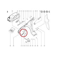 Renault Clıo- 4- Hb- 16/20 Ön Çamurluk Bağlantı Suportu Sağ Uç Kısım Sac Eagle Body