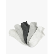 Koton 5'li Basic Patik Çorap Seti Gri 6sak80572aa Gri