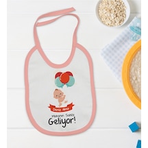 BK Kids Kişiye Özel Pembe Bebek Mama Önlüğü - Model 69 Pembe