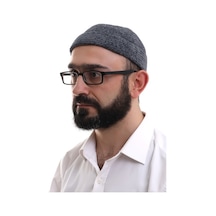 Füme Katlamalı Sade Desen Kışlık Kadife Takke Şapka