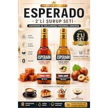 Şekersiz -sugar Free Karamel- Fındık Aromalı Kahve Şurubu 750 Ml 2 Adet - Barista Serisi Diğer