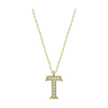 Gümüş Gold T Harfi Kadın Kolye - Colorname: Gümüş / Varyantbarcode: Pt11003017 / Colorpicture: Https://www.gumush.com/img/products/t6628 Td 1.jpg
