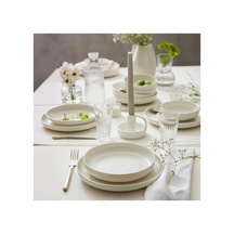 Bone Crest 24 Parça 6 Kişilik Yemek Takımı Sade Beyaz