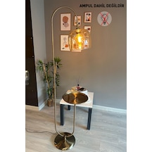 Dijon Bal Rengi Cam Lambader U Tepsili Modern Dekoratif Metal Oturma Odası Çalışma Odası Zemin Natural